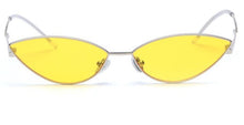 Load image into Gallery viewer, Small Yellow Cat Eye Sunglasses